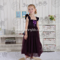 girl purple lace princess dress